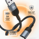 NEO Ultra Flow Cable USB A To Lightning 3A Black